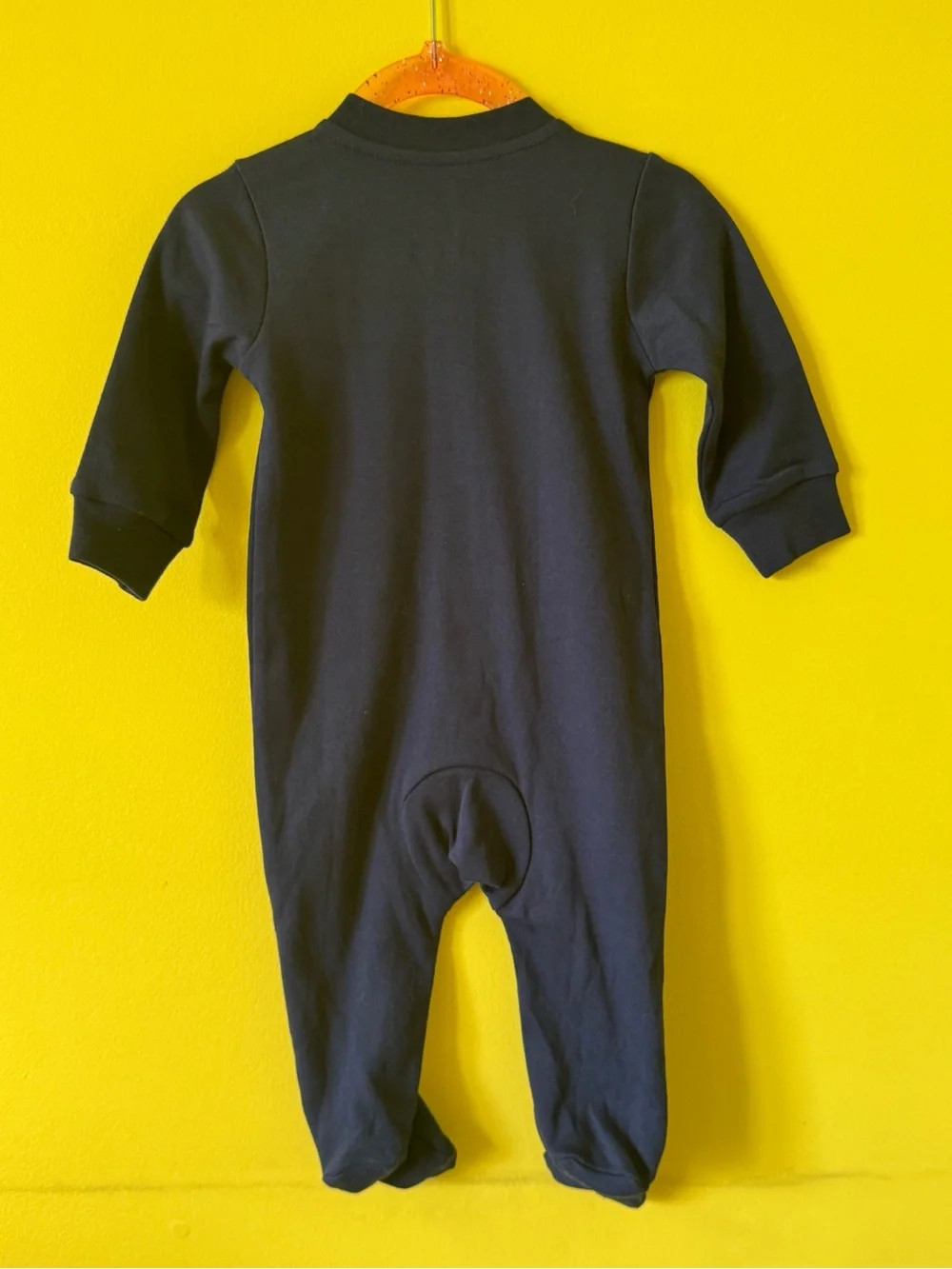 +NWOT Nike Navy Footed Zip Coverall Sleeper Swoosh Baby 0-6M